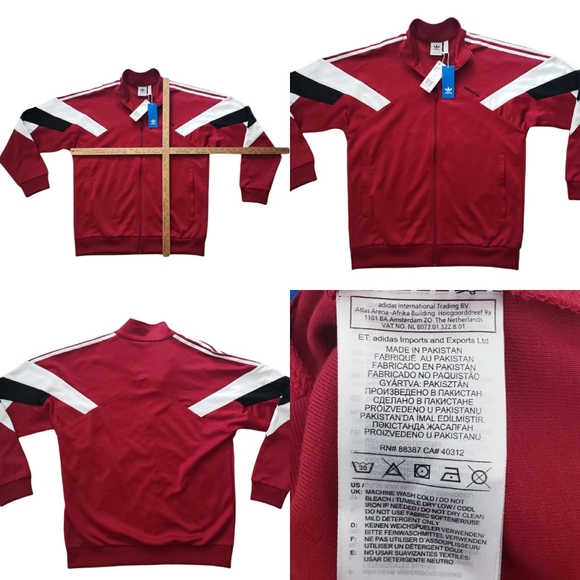 Men's Adidas Originals Palmeston Track Jacket Full Zip Medium DX2087 Colorblock - Picture 2 of 15